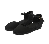 Low Wedge Espadrilles Summer Sandals for Women Wide Fit Orthopedic Sandals Arch Support Closed Toe Mid Heel Sandals Strappy Party Shoes Comfortable Wedding Bridal Ankle Strap