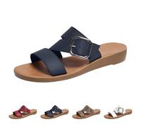 Low Wedge Slides For Women, Slip On Sandals Women, Snake-Embossed Slide Sandals, Open Toe Buckle Footwear, Dual-Strap Faux-Leather Slides For Weekend Getaways, Seaside Strolls, Market Trips