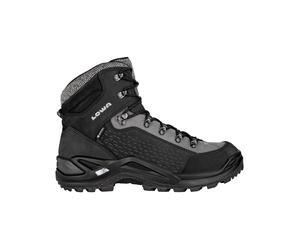 Lowa - Winter Hiking Boots - Renegade Warm Gtx Mid Black / Grey for Men in Leather - Size 8 UK Black 8 UK