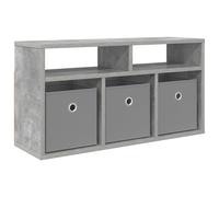 Lowboard Smoked Oak 72x22.5x38cm Engineered Wood 3 Drawers Sleek Storage Minimal