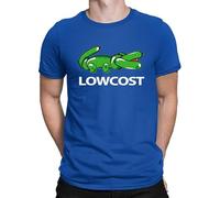 LOWCOST X Crocodile Balloon Funny Branded Sarcasm Parody Saying Design, Men Blue, L