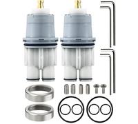 LOWCUS Shower Cartridge Replacement for Delta RP46074 (2006-Present) 2-Pack, Compatible with Delta 13 14 Series Single Handle, Includes Bonnet Nut, Fix Leak or Drip, Temperature or Pressure Issues