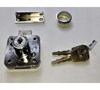 Lowe and Fletcher 5865 KA 19mm long/16.5 Dia Barrel Vertical Rim Lock Set c/w Rosette & Keep