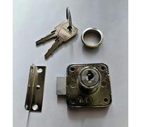 Lowe and Fletcher 5866 Keyed Alike 25mm long/16.5 Dia Barrel (Right Hand hinged) Rim Lock Set c/w Rosette & Keep