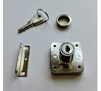 Lowe and Fletcher 5867 Keyed Alike 19mm long/16.5 Dia Barrel (Right Hand hinged) Rim Lock Set c/w Rosette & Keep