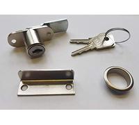 Lowe & Fletcher 19mm Tambour Lock 5811 (with 3mm cranked cam) set c/w rosette and angle keep. KEYED TO DIFFER