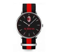 Lowell Analogue Clock Only Time With AC Milan Emblem P-MA4490XN1, red / black, Strap
