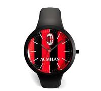 LOWELL P-MN480XN2 Analogue Clock Only Time with AC Milan Crest, Black
