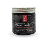 Lowena Organic Natural Deodorant, Activated Charcoal Magnesium and Detoxifying Essential Oils, Vegan, Aluminium and Plastic Free Antiperspirant for Men and Women
