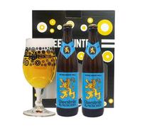 Lowenbrau Helles German Lager Gift Set with Beerhunter Glass (2 Pack)