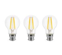 Lowenergie 100W Equivalent Led Traditional Looking Filament Light Bulb A60 Gls B22 Bayonet 6.6W Led - Warm White - Pack Of 3