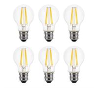 Lowenergie 100W Equivalent Led Traditional Looking Filament Light Bulb A60 Gls E27 Screw 6.6W Led - Warm White - Pack Of 6