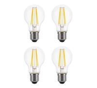 Lowenergie 100W Equivalent Led Traditional Looking Filament Light Bulb A60 Gls E27 Screw 6.6W Led - Warm White - Pack Of 4