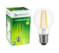 Lowenergie 100W Equivalent Led Traditional Looking Filament Light Bulb A60 Gls E27 Screw 6.6W Led - Warm White