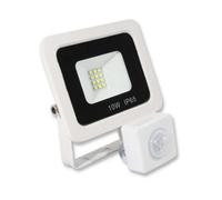 Lowenergie 10W Led Floodlight With Pir - White Casing