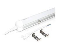 LOWENERGIE 1200 mm 4 ft Integrated LED Tube Light - Energy Saving Fluorescent Replacement with Clear Cover - 4000 K Neutral White Ceiling Mount Fitting [Energy Class E] (4000K, Frosted x 1 Tube)