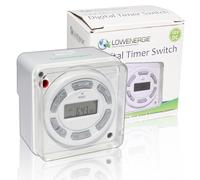 LOWENERGIE 12V DC Digital 7 Day Programmable Timer Switch, 16A - LCD Display, Automatic On/Off, Weekly Schedules, Energy Saving, for Solar, Off-Grid, Lighting, Pumps, DIY Projects