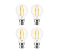 Lowenergie 150W Equivalent Led Traditional Looking Filament Light Bulb A60 Gls B22 Bayonet 10.5W Led - Warm White - Pack Of 4