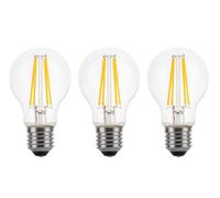 Lowenergie 150W Equivalent Led Traditional Looking Filament Light Bulb A60 Gls E27 Screw 10.5W Led - Warm White - Pack Of 3