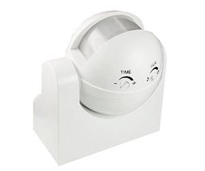 LOWENERGIE 180° White or Black Occupancy Sensor PIR Motion Light Switch Wall Mounted 1200w (White)