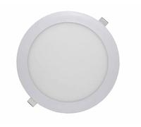 LOWENERGIE 18w LED Round Ceiling Panel Light White Recessed Down Lighting, 225mm Dia, 150w Halogen Equivalent (4000k x 20)