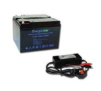 LOWENERGIE 20Ah, 256Wh LiFePo4 Battery 12.8V Lithium-Ion Iron Phosphate 12V Leisure Solar Caravan Golf Cart Caddy (Battery plus charger)