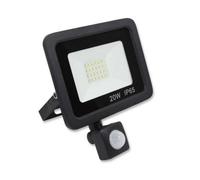 Lowenergie 20W Led Floodlight With Pir - Black Casing