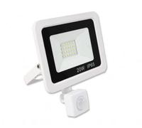 Lowenergie 20W Led Floodlight With Pir - White Casing