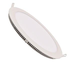 LOWENERGIE 24w LED Round Ceiling Panel Light White Recessed Down Lighting, 300mm Dia, 200w Halogen Equivalent (4000K)