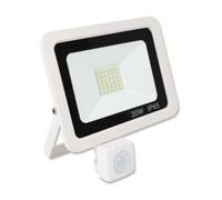 Lowenergie 30W Led Floodlight With Pir - White