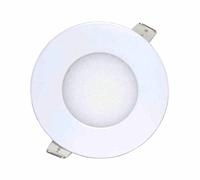LOWENERGIE 3w LED Round Ceiling Panel Light White Recessed Down Lighting, 85mm Dia, 25w Halogen Equivalent (6000K Day White x 10)