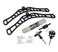 LOWENERGIE 4 Lath Pulley Clothes Airer Ceiling Maid Victorian Laundry Rack Dryer Maiden for Kitchen Utility or Garage (Kit Without Laths, Black)