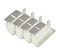 LOWENERGIE 4 x Metal Solar Panel Mounting Bracket Set Kit Aluminium Caravan Boat (Silver)