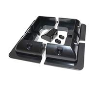 LOWENERGIE 5 Piece Solar Panel Mounting Bracket Black Square Set Kit Adhesive Bond Plus Cable Entry. for Caravans, Motorhomes, Boats & Any Flat Surface