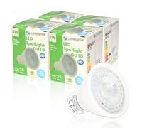 LOWENERGIE 5W GU10 LED Spotlight Bulbs - Pack of 4 Warm White 3000K Downlights [Energy Class F]