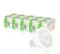 LOWENERGIE 5W GU10 SMD LED Spotlight Lamp Downlight F Rated Bulbs Lights 240V (Warm White 3000K, 10 Pack)