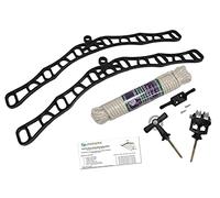 LOWENERGIE 6 Lath Pulley Clothes Airer Ceiling Maid Victorian Laundry Rack Dryer Maiden for Kitchen Utility or Garage (Kit Without Laths, Black)