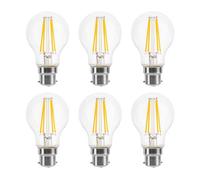 Lowenergie 60W Equivalent Led Traditional Looking Filament Light Bulb A60 Gls B22 Bayonet 4.5W Led - Warm White - Pack Of 6