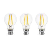 Lowenergie 60W Equivalent Led Traditional Looking Filament Light Bulb A60 Gls B22 Bayonet 4.5W Led - Warm White - Pack Of 3