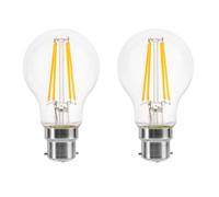 Lowenergie 60W Equivalent Led Traditional Looking Filament Light Bulb A60 Gls B22 Bayonet 4.5W Led - Warm White - Pack Of 2