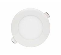 LOWENERGIE 6w LED Round Ceiling Panel Light White Recessed Down Lighting, 120mm Dia, 50w Halogen Equivalent (4000K Warm White x 2)