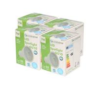 Lowenergie 75W Equivalent Brightness Gu10 7W Led Spotlight - Day White - Pack Of 4