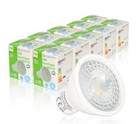 LOWENERGIE 7W GU10 LED Spotlight Bulbs - 10 Pack Energy-Saving Day White Downlights [Energy Class F]