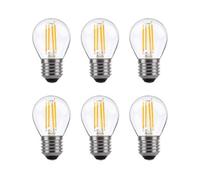 Lowenergie 80W Equivalent Led Filament Light Bulb G45 Golf Ball E27 Screw 5.9W Led - Warm White, Pack Of 6