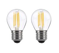 Lowenergie 80W Equivalent Led Filament Light Bulb G45 Golf Ball E27 Screw 5.9W Led - Warm White, Pack Of 2