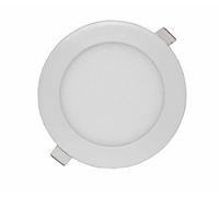 LOWENERGIE 9w LED Round Ceiling Panel Light White Recessed Down Lighting, 150mm Dia, 75w Halogen Equivalent (6000K Day White x 2)