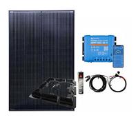 LOWENERGIE Black Framed Solar Panel Kit 250w MPPT Controller Battery Cables Motorhome, Caravan