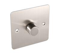 Lowenergie Brushed Chrome Led Dimmer Switch - Single Gang