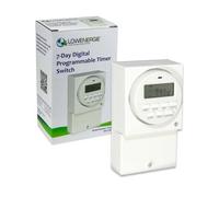 Lowenergie Digital Timer Switch Programmable 7-Day Switch 3000W Immersion Heater & Lighting