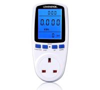 LOWENERGIE Energy Monitor Plug-In - Electricity Usage & Cost Meter, Backlit LCD Display, Watt Voltage Amp Measure for Home & Office, 240V 13A (1 PACK)